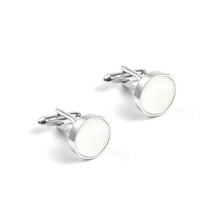 Load image into Gallery viewer, Fashion Simple Geometric Round Shell Cufflinks