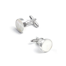 Load image into Gallery viewer, Fashion Simple Geometric Round Shell Cufflinks