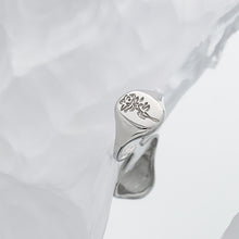 Load image into Gallery viewer, 925 Sterling Silver Fashion and Elegant Rose Geometric Oval Adjustable Open Ring