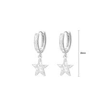 Load image into Gallery viewer, 925 Sterling Silver Fashion Simple Crinkle Pattern Star Earrings
