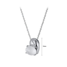 Load image into Gallery viewer, 925 Sterling Silver Fashion Simple Heart Moonstone Pendant with Necklace