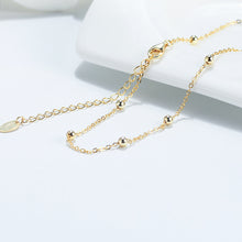 Load image into Gallery viewer, 925 Sterling Silver Plated Gold Simple Fashion Geometric Ball Anklet