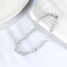 Load image into Gallery viewer, 925 Sterling Silver Fashion Simple Hollow Heart Chain Bracelet