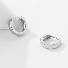 Load image into Gallery viewer, 925 Sterling Silver Simple Personality Geometric Circle Stud Earrings