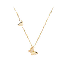 Load image into Gallery viewer, 925 Sterling Silver Plated Gold Simple Elegant Butterfly Pendant with Necklace