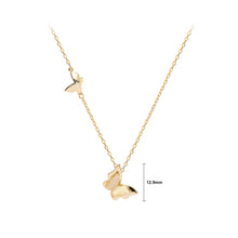 Load image into Gallery viewer, 925 Sterling Silver Plated Gold Simple Elegant Butterfly Pendant with Necklace