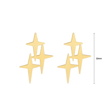 Load image into Gallery viewer, Simple Fashion Plated Gold 316L Stainless Steel Star Stud Earrings