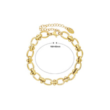 Load image into Gallery viewer, Simple Personality Plated Gold 316L Stainless Steel Geometric Chain Bracelet