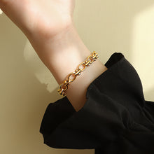 Load image into Gallery viewer, Simple Personality Plated Gold 316L Stainless Steel Geometric Chain Bracelet