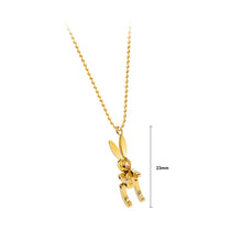 Load image into Gallery viewer, Fashion Temperament Plated Gold 316L Stainless Steel Mechanical Rabbit Pendant with Necklace