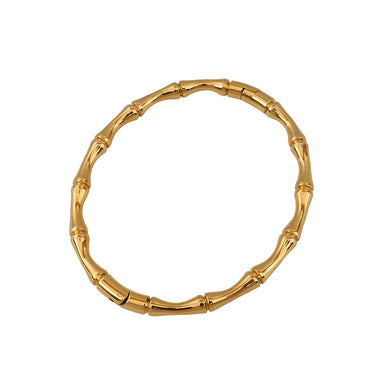 Simple Personality Plated Gold 316L Stainless Steel Bamboo Geometric Bangle
