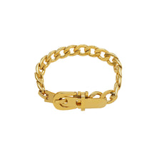 Load image into Gallery viewer, Fashion Personality Plated Gold 316L Stainless Steel Chain Strap Buckle Bracelet