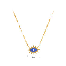 Load image into Gallery viewer, Simple Fashion Plated Gold 316L stainless Steel Devil&#39;s Eye Pendant with Necklace