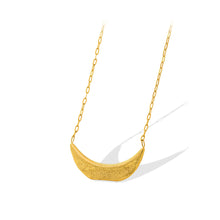 Load image into Gallery viewer, Fashion Simple Plated Gold 316L Stainless Steel Moon Pendant with Necklace