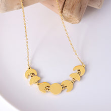 Load image into Gallery viewer, Fashion Personality Plated Gold 316L Stainless Steel Moon Change Necklace