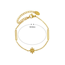 Load image into Gallery viewer, Fashion Simple Plated Gold 316L Stainless Steel Eight-pointed Star Bracelet