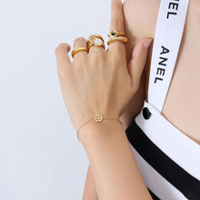 Load image into Gallery viewer, Fashion Vintage Plated Gold 316L Stainless Steel Chinoiserie Pattern Geometric Bracelet