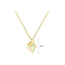 Load image into Gallery viewer, Fashion Temperament Plated Gold 316L Stainless Steel Star Irregular Geometric Pendant with Shell and Necklace