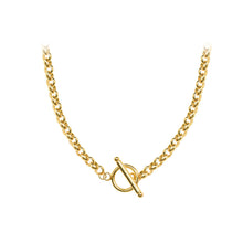 Load image into Gallery viewer, Simple Personality Plated Gold 316L Stainless Steel Circle Geometric Chain Necklace