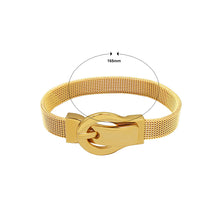 Load image into Gallery viewer, Fashion Personality Plated Gold 316L Stainless Steel Strap Shape Bracelet