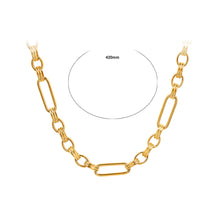 Load image into Gallery viewer, Simple Personality Plated Gold 316L Stainless Steel Chain Geometric Necklace