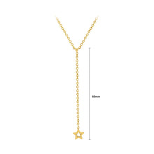 Load image into Gallery viewer, Fashion Simple Plated Gold 316L Stainless Steel Star Tassel Pendant with Necklace