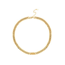 Load image into Gallery viewer, Fashion Personality Plated Gold 316L Stainless Steel Geometric Oval Chain Necklace