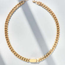 Load image into Gallery viewer, Fashion Personality Plated Gold 316L Stainless Steel Geometric Oval Chain Necklace