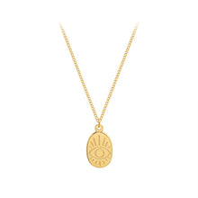 Load image into Gallery viewer, Fashion Personality Plated Gold 316L stainless Steel Devil&#39;s Eye Geometric Pendant with Necklace