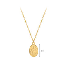 Load image into Gallery viewer, Fashion Personality Plated Gold 316L stainless Steel Devil&#39;s Eye Geometric Pendant with Necklace
