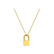 Load image into Gallery viewer, Fashion Simple Plated Gold 316L Stainless Steel Twist Lock Pendant with Necklace