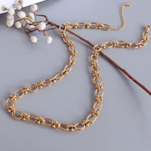 Load image into Gallery viewer, Simple Personality Plated Gold 316L Stainless Steel Chain Necklace