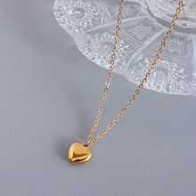 Load image into Gallery viewer, Fashion Simple Plated Gold 316L Stainless Steel Heart Pendant with Necklace