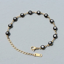Load image into Gallery viewer, Fashion Personality Plated Gold 316L stainless Steel Enamel Devil&#39;s Eye Bracelet
