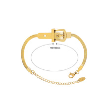 Load image into Gallery viewer, Fashion Personality Plated Gold 316L Stainless Steel Strap Buckle Chain Bracelet