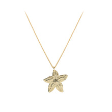 Load image into Gallery viewer, 925 Sterling Silver Plated Gold Simple Fashion Starfish Pendant with Necklace
