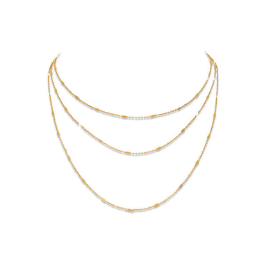 Simple Fashion Plated Gold Chain Multilayer Necklace
