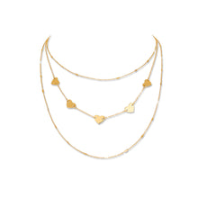 Load image into Gallery viewer, Fashion Simple Plated Gold Heart Multilayer Necklace