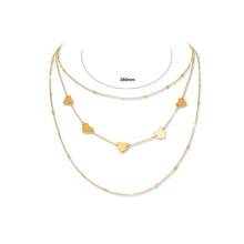 Load image into Gallery viewer, Fashion Simple Plated Gold Heart Multilayer Necklace