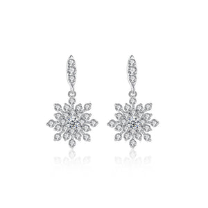 Fashion Brilliant Snowflake Earrings with Cubic Zirconia
