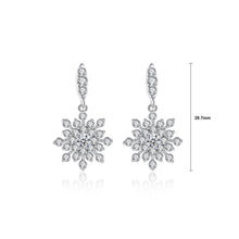 Load image into Gallery viewer, Fashion Brilliant Snowflake Earrings with Cubic Zirconia