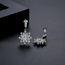 Load image into Gallery viewer, Fashion Brilliant Snowflake Earrings with Cubic Zirconia