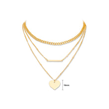 Load image into Gallery viewer, Fashion Simple Plated Gold Heart Pendant with Layered Necklace