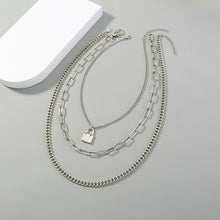 Load image into Gallery viewer, Fashion Personality Lock Pendant with Layered Necklace