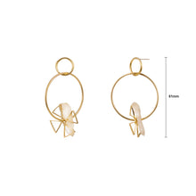Load image into Gallery viewer, Simple Personality Plated Gold Pinwheel Geometric Circle Earrings