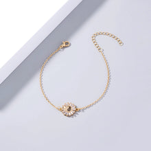 Load image into Gallery viewer, Fashion Simple Plated Gold Flower Bracelet with Cubic Zirconia