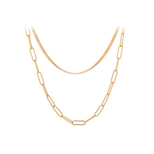 Load image into Gallery viewer, Simple Fashion Plated Gold Chain Double Layer Necklace