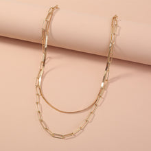 Load image into Gallery viewer, Simple Fashion Plated Gold Chain Double Layer Necklace