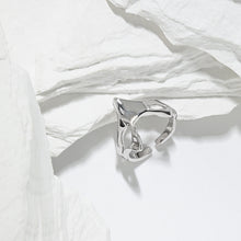 Load image into Gallery viewer, 925 Sterling Silver Fashion Creative Fox Shape Irregular Geometric Adjustable Open Ring