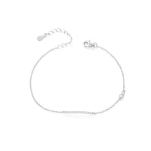 Load image into Gallery viewer, 925 Sterling Silver Simple Fashion Geometric Bar Bracelet with Cubic Zirconia